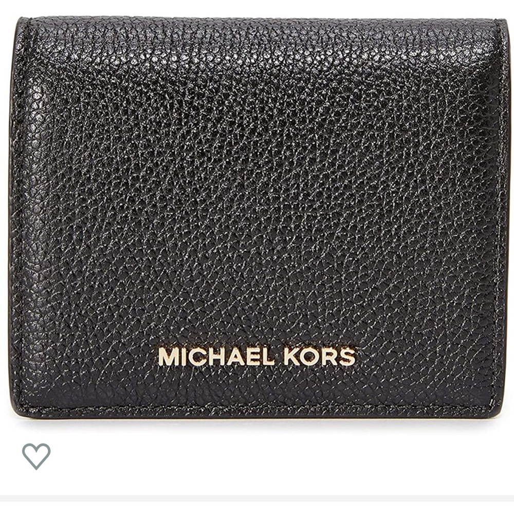 MK Money Pieces Flap Card Holder Mercer Pebble